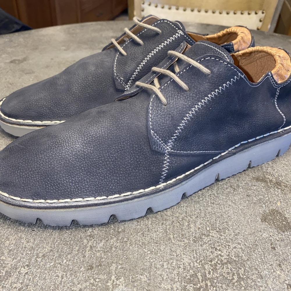 ROAN Hawkins GRAY Leather Oxfords Casual Lace Up Shoes Men Sz 10.5